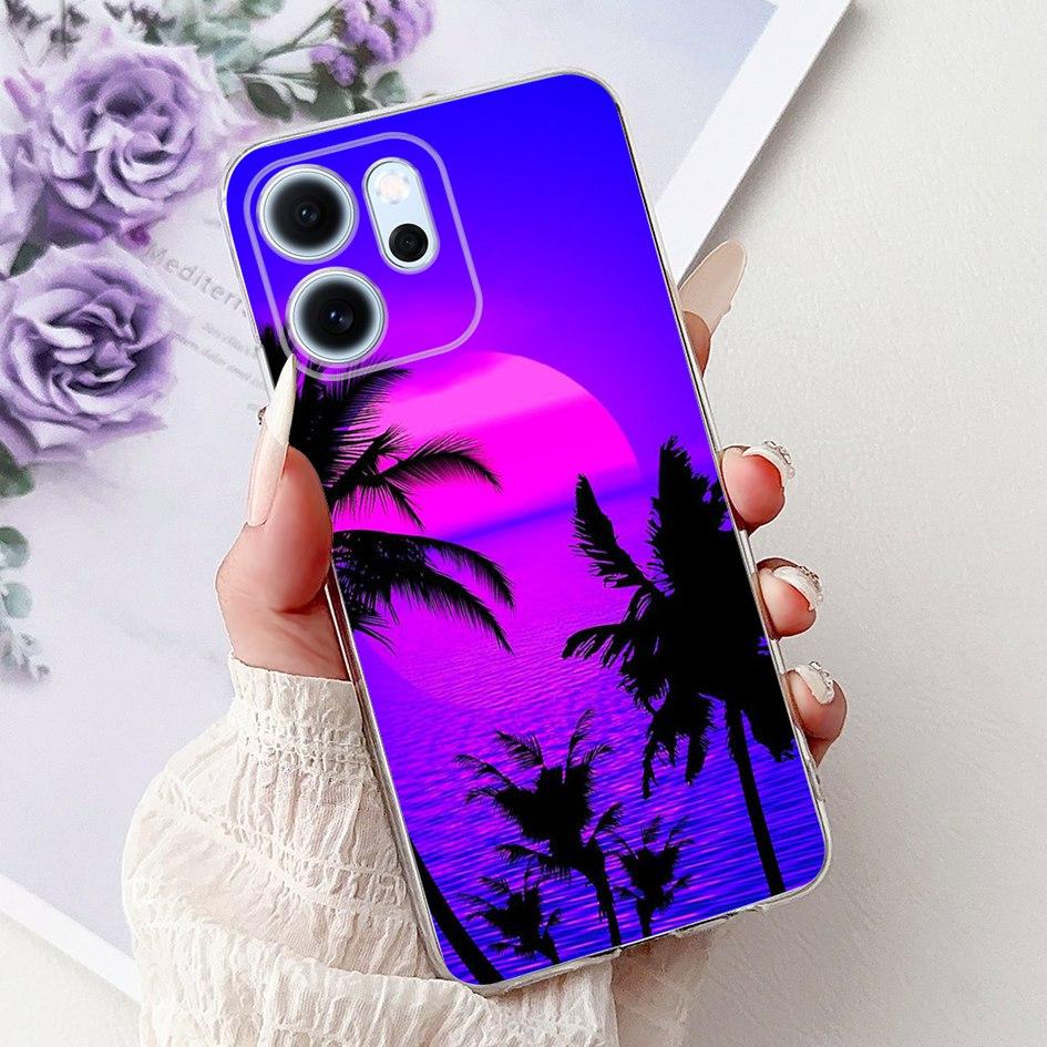 For Cover OPPO Reno 14F 2025 Case Reno14F Popular Bamboo Bowknot Soft Silicone Clear TPU Bumper For OPPO Reno14 F CPH2743 Shells
