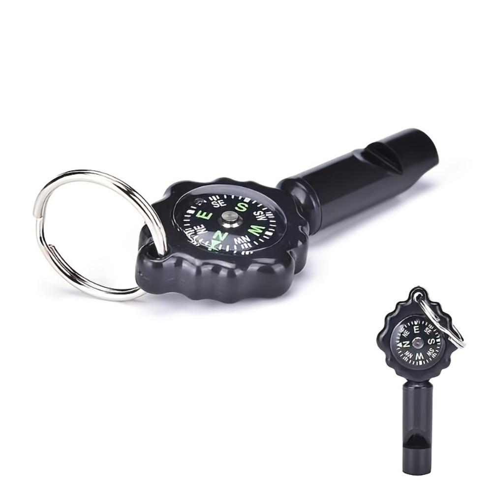 2-in-1 Camping Whistle Compass - Portable Outdoor Survival Gear with High-Precision Direction Indicator, Lightweight and Easy to Carry