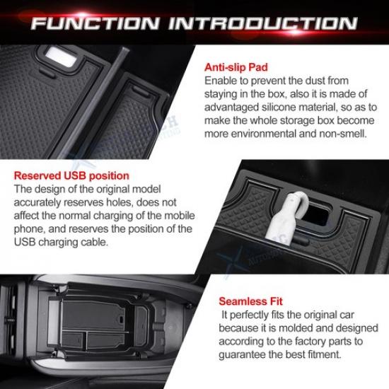 Central Armrest Storage Box Glove Organizer Accessories For Mazda CX-50 +