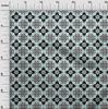 oneOone Cotton Flex Arctic Blue Fabric Floral & Tiles Moroccan Sewing Craft Projects Fabric Prints By Meter 40 Inch