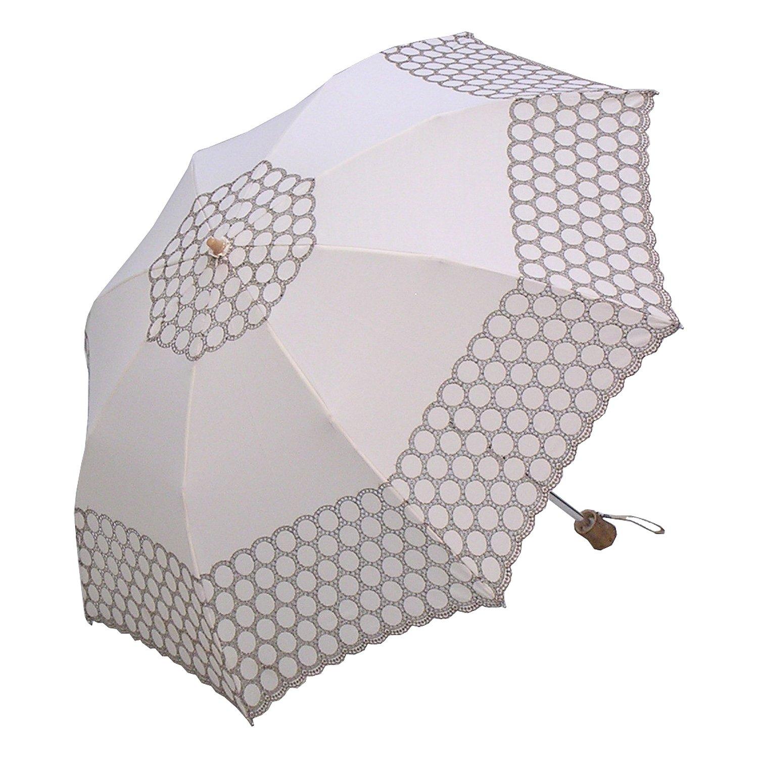 

Складной зонт от солнца и бежевый x 8 Степень защиты от УФ-лучей или Деревянный зонт 742PF, Ручное открытие, Зонт/Зонт от дождя, Ролл, Кружево, Золото, Спицы, 50 см, 80%