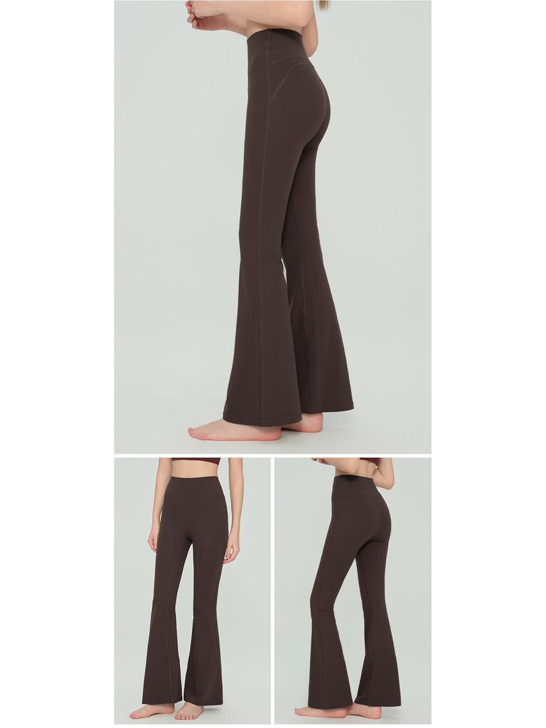 Nude Feel Flare High Waist Yoga Pants for Women - Slimming, Elastic, Casual Pilates Fitness Pants