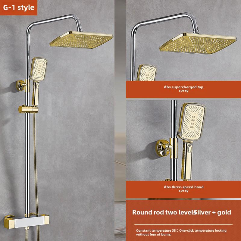 Thermostatic Shower Set with One-Touch Temp Lock & Boost Shower Head