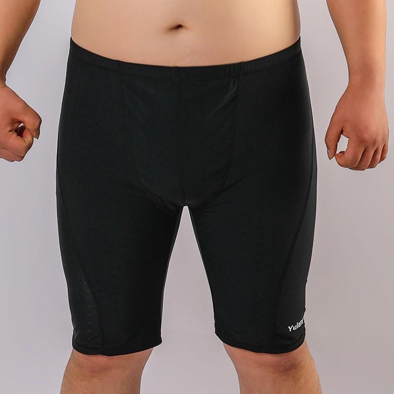 Mens Quick-Dry Performance Swim Trunks With Shark Skin Texture Plus Size Up To 9XL Nylon Spandex Blend