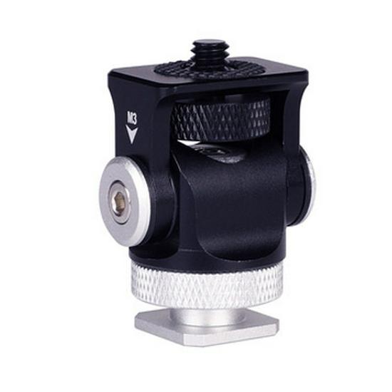Kamera-Handy-Befestigungshalterung mit Blitzschuh (Heiß/Kalt), 1/4" Schraube Kugelkopf 3/8" Konvertierung für DSLR-Blitzschuh, 58