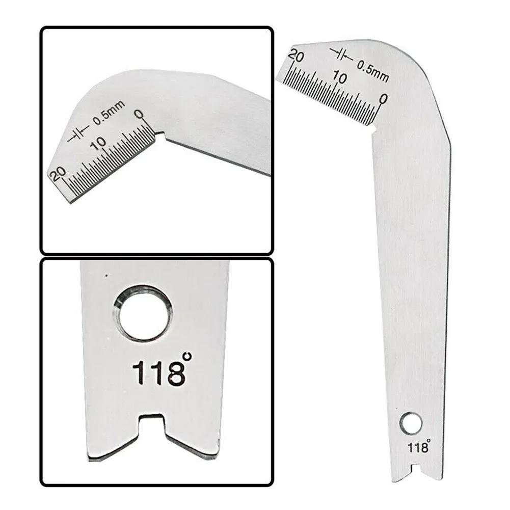 Jauge d'angle résistante à l'usure Jauge d'inspection d'angle Affûtage Foret 118 degrés Acier inoxydable de haute qualité