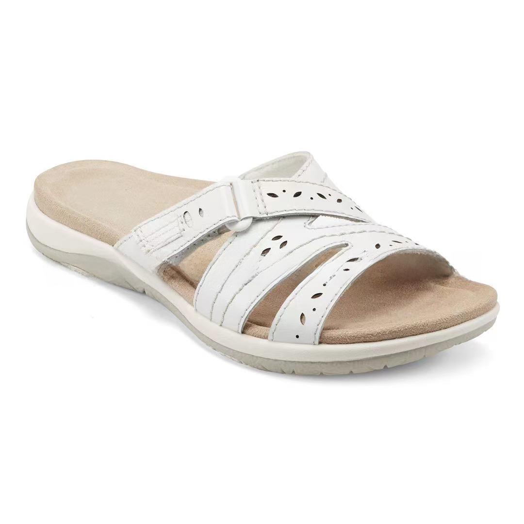 

Женские сандалии на липучке с резным крестом Fish-Mout 2021 года: Удобная европейская и американская пляжная одежда.