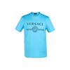 Baumwolle Medusa Muster Gedruckt Rundhals Pullover Kurzarm T-Shirt Herren Oberteile Himmelblau A87573-A228806-A1461