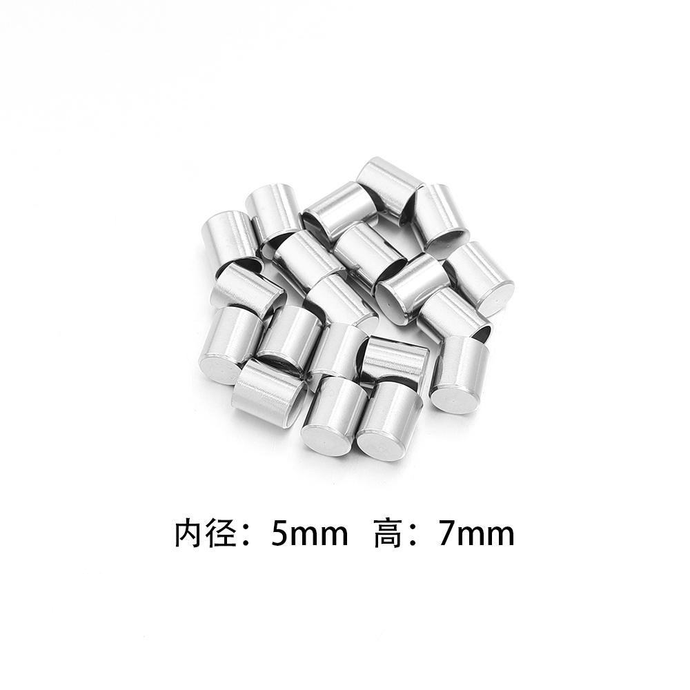 10-20pcs/lot 2-10mm Stainless Steel Leather Cord Clasp Crimp End Caps For Necklace Bracelet Connectors Jewelry Making Supplies
