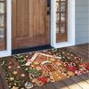 Christmas Pattern Square Area Rug Comfort Indoor Floor Carpet For Home Holiday Gift
