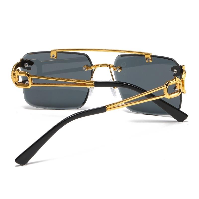 6PCS Combination Fashion Versatile Sun Glasses Square Double Bridge Women Men Sunglasses