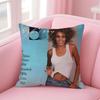 W-Whitney Houston Album Cover Cushion Cover Pillowcase Short Plush Invisible Zipper Room Sofa Cushion Cover