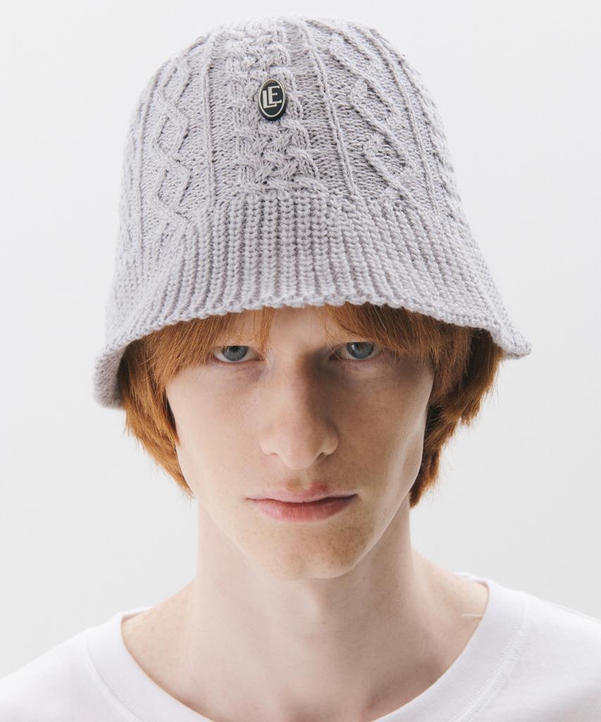 TRIP LE SENS Le Logo Summer Knit Bucket Hat_Baby Blue