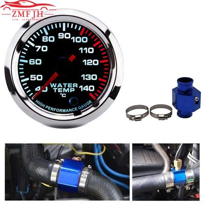 40~140 Κελσίου 52MM Racing Όργανο Κιτ Οργάνου Θερμοκρασίας Νερού Αυτοκινήτου με Σωλήνα Σύνδεσης Θερμοκρασίας Προσαρμογέα Αισθητήρα Ψυγείο 28-40MM 12V