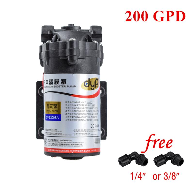 50/75/100/200GPD RO Diaphragm Booster Water Pump 24V DC Vacuum Water Filter Parts Increase Reverse Osmosis Water System Pressure