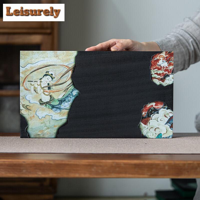 Dream Back Dunhuang Rectangular Dry Brew Table Tea Tray Solid Wood Pot Bearing Plate Household Small Pot Base Kung Fu Tea Set