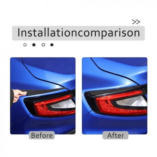 Carbon Fiber Rear Taillight Eyebrow Panel Cover For Subaru WRX -24