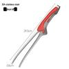 "Korean Style Titanium Gold-Plated 304 Stainless Steel Pointed Tip Tongs with Rubber Handle for Barbecue and Food">