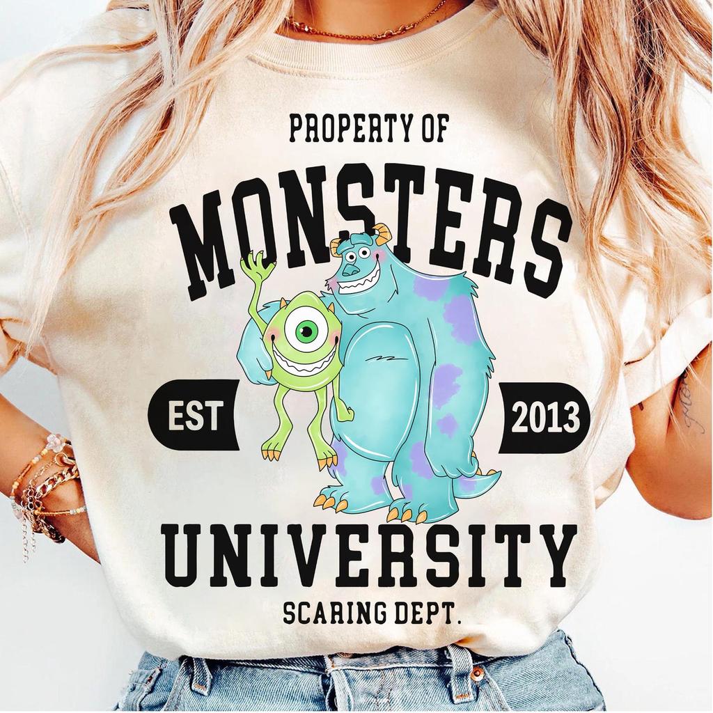 Aquarell Disney Monsters University Est 2013 T-Shirt, Disney Mike und Sully T-Shirt, Monster AG T-Shirt, Disneyland Familien passende T-Shirts