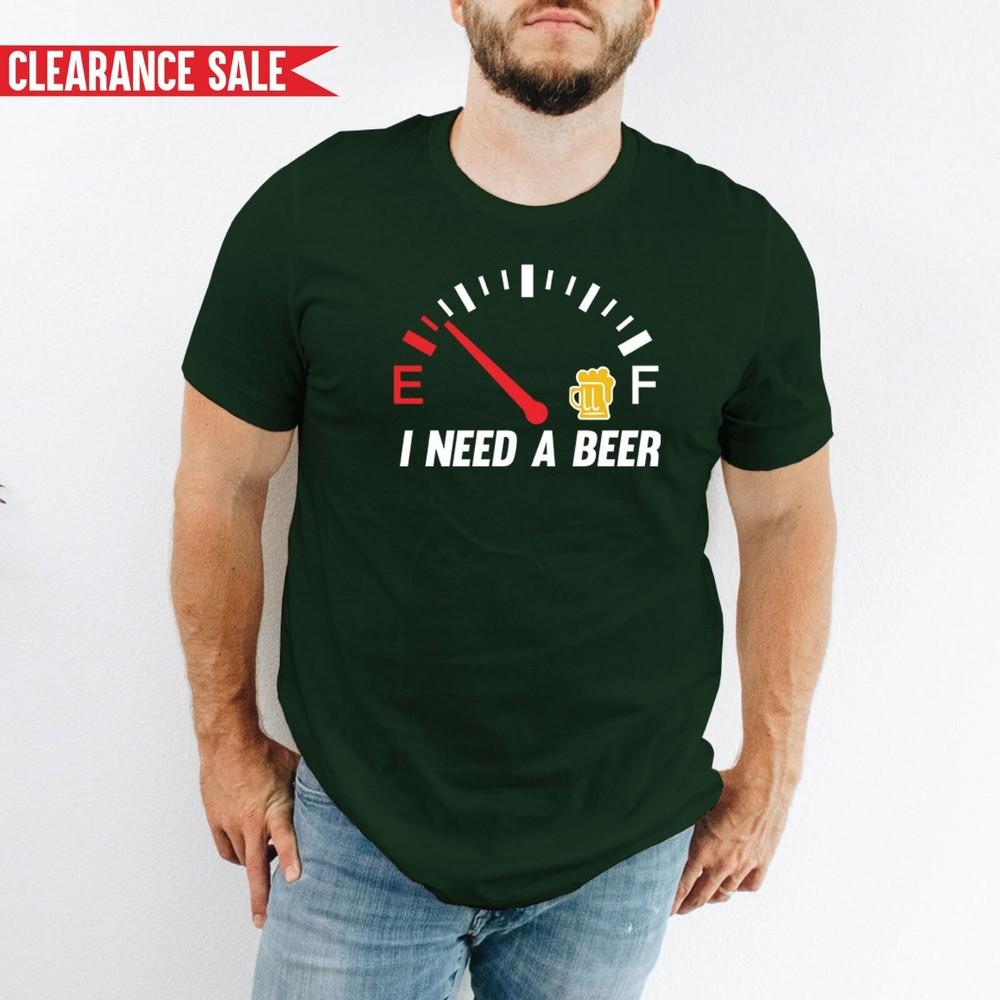 

I Need A Beer T Shirt Car Drinking Pub Printed Funny Geek Nerd Gift Novelty Top L