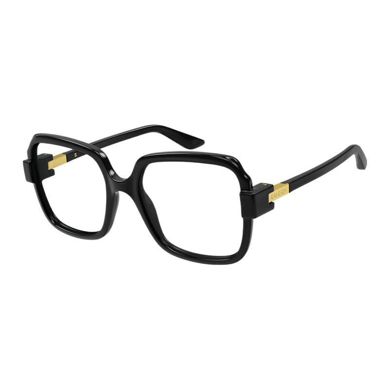 Gucci Temple logo versatile irregular optical frame men's black