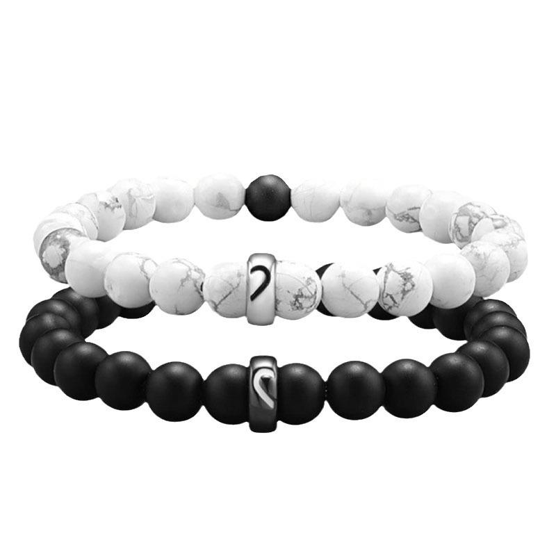 Emperor Stone Pink Zebra Beaded Bracelet with Cross Charm
