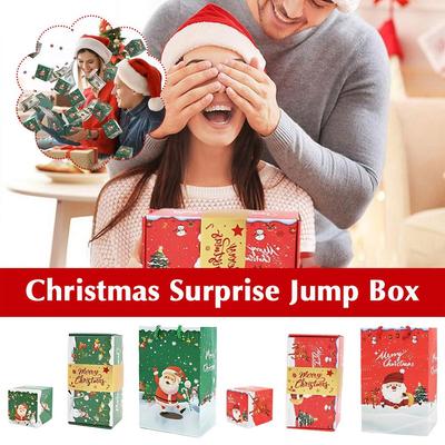 Caja de Regalo Sorpresa Explosión Para Dinero, Caja de Regalo Explosión Plegable, Cajas de Regalo Sorpresa Únicas Feliz Navidad N1n2
