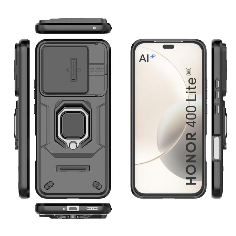 For Honor 400 Lite Case Cover Huawei Honor 400 Lite Capas PC Shockproof Bumper Lens Protective Ring Holder Fundas Honor 400 Lite
