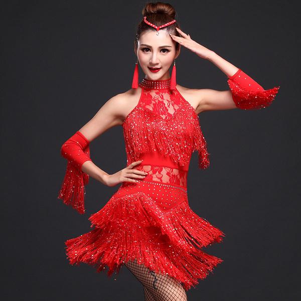 Buy Party Latin Salsa Cha Cha Dresses Casual Tango Ballroom Dance - Main Image