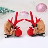 Christmas Hair Clip Hair Barrettes Hair Bow Headpieces Winter Bow Reindeer Barrettes Headwear Hair Accessories