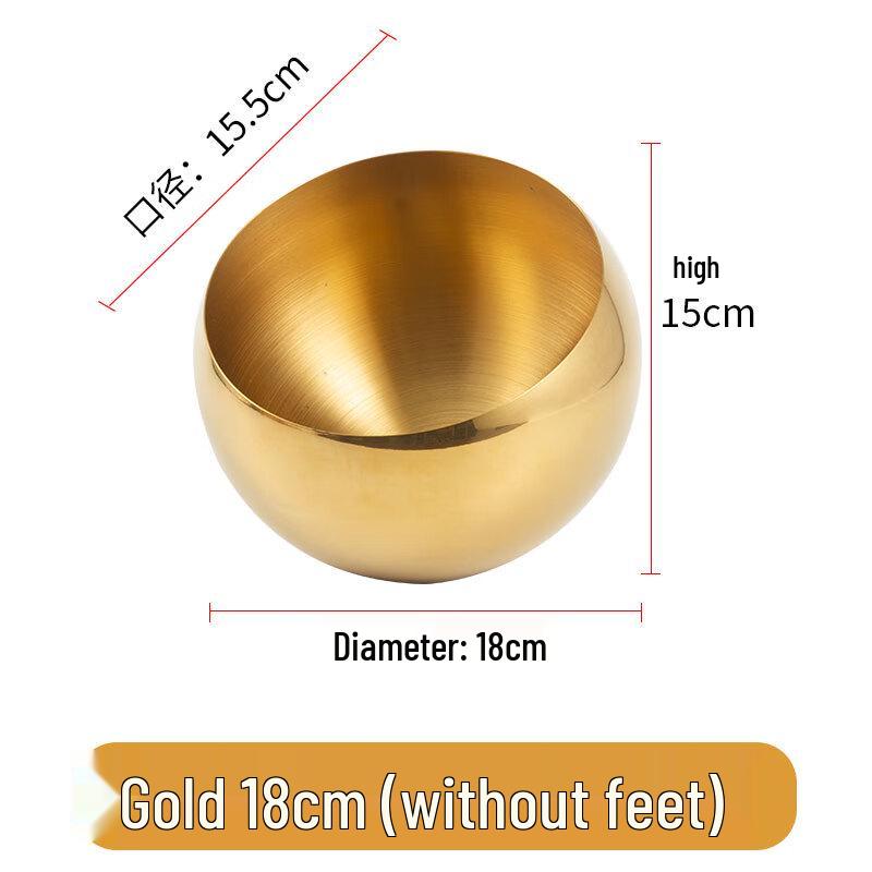 Commercial Stainless Steel Sauce Bowl with Gold Spoon Set