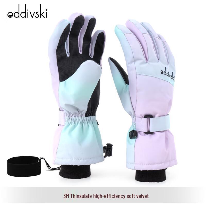 

ODDIVSKI Adult Unisex Touchscreen Waterproof Warm Ski Gloves L
