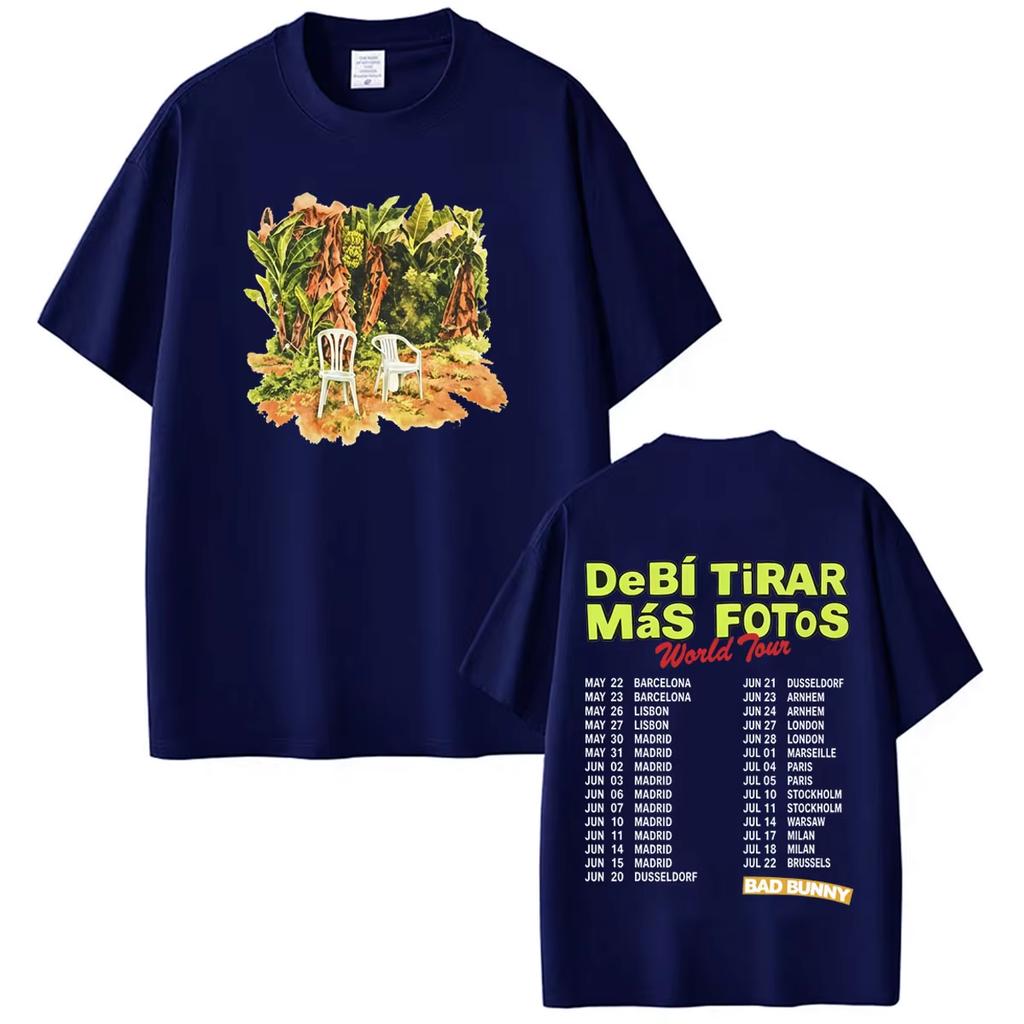 Bad Bunny Debi Tirar Mas Fotos DTMF Print Loose Cotton Hip Hop Short Sleeve Comfortable Unisex And Unisex TShirt