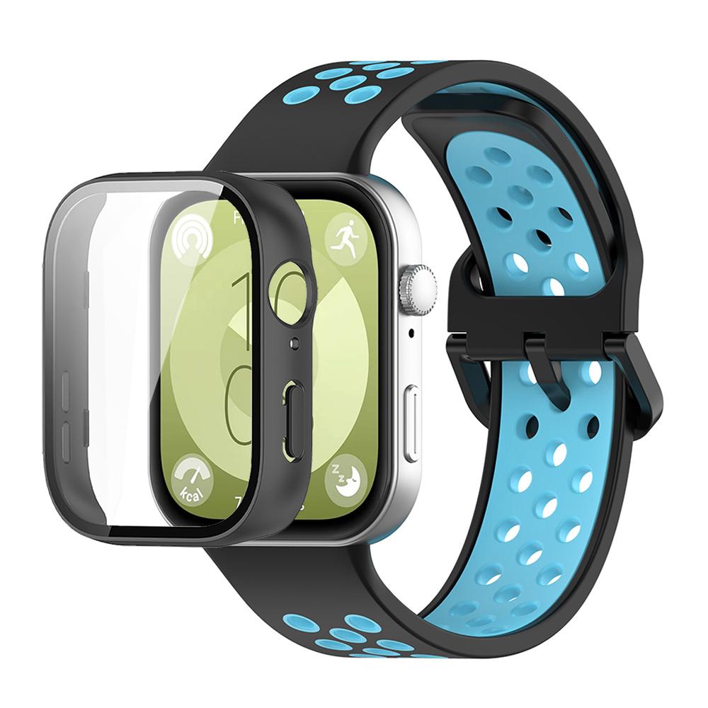 Case+Silicone band For Huawei Watch Fit 3 Strap Accessories Sprot breathable Replacement Correa Bracelet Huawei Watch fit3 cover