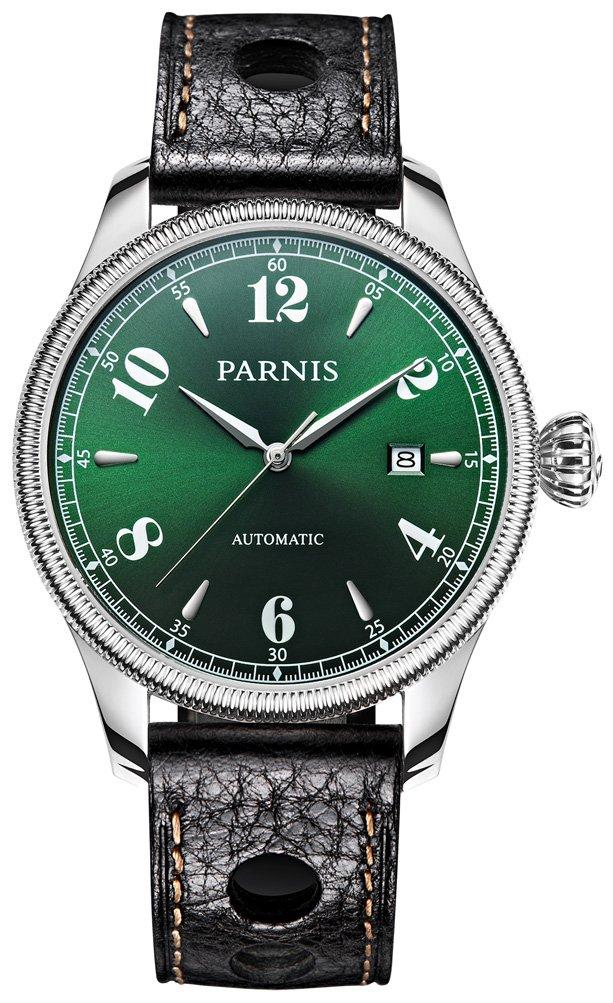 

Наручные часы Parnis с автоматическим японским механизмом 3Variation (МИЙОТА) PA6057A-S3AL-GRBK зелёный