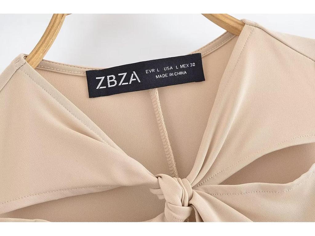 2025 Summer Fashion: Elegant Sleeveless Evening Dress with Chest Tie Design