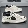 Men's Trendy Korean Version Sports Leisure Board Shoes Breathable White with Thick Soled Mesh Lining New Breathable Collection
