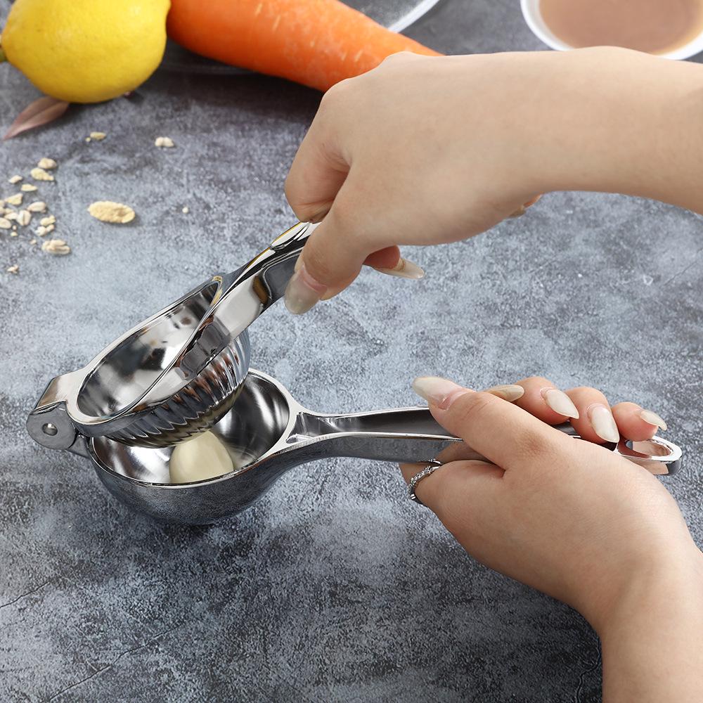 Stainless Steel Lemon and Orange Manual Juicer - Multi-functional Fruit Presser for Home Use