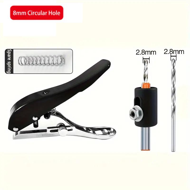 Manual Edge Band Puncher Plier 8/10mm Hole Card Punching Tool for Plastic Sheet Paper PVC ABS Opener Nail Hole Masking Plier