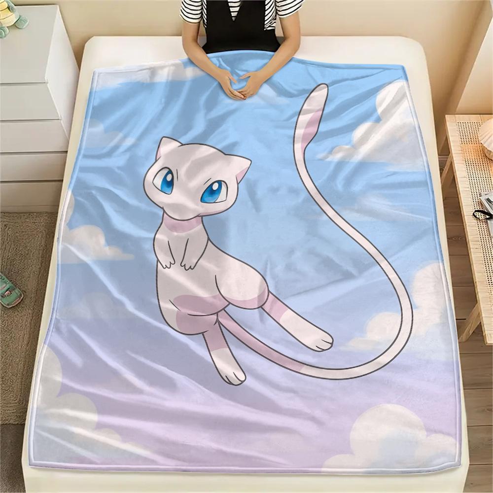 Coperta in Flanella con Stampa Mewtwo, Alta Qualità, Confortevole per Tutte le Stagioni, Arredamento per la Casa, Calore e Comfort