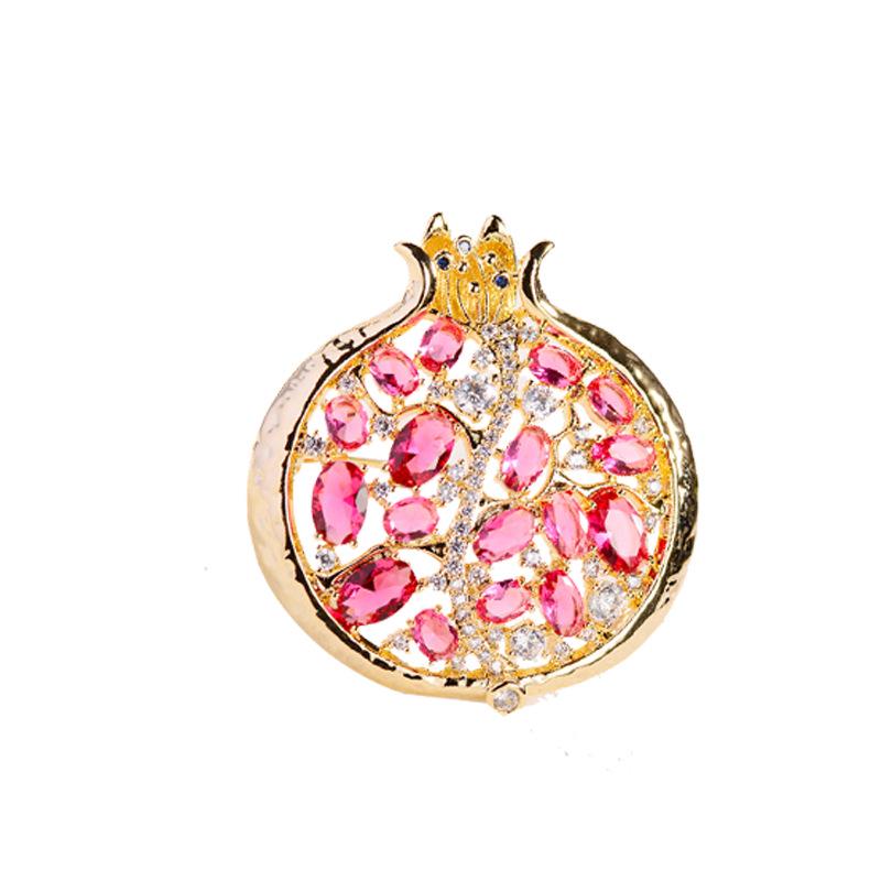 Elegant Pomegranate Brooch: Symbol of Blessings for Qipao and Suit Accessories
