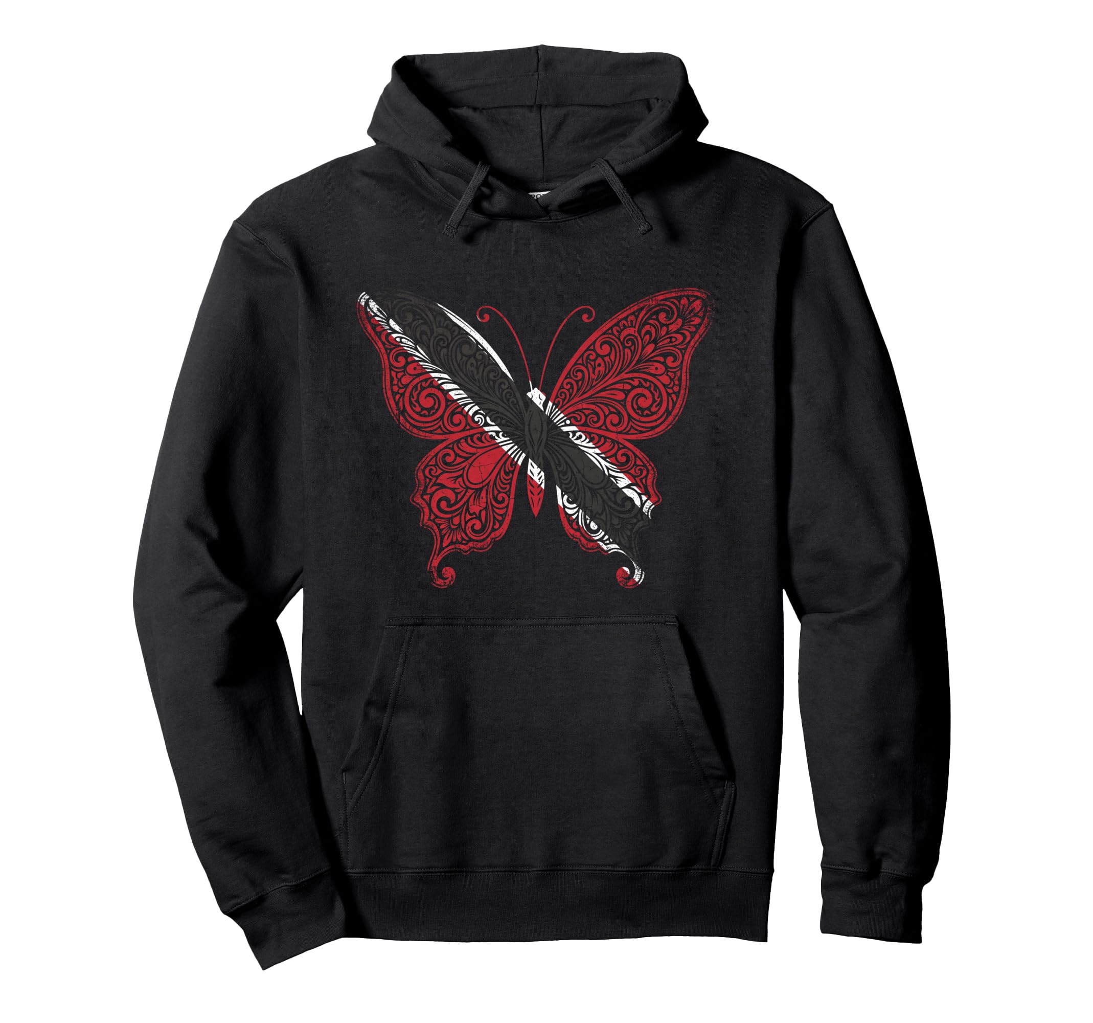 Trinidad and Tobago Butterfly Trinidad Flag Pride Hoodie