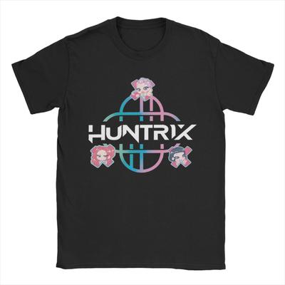 HUNTRIX Kpop Demon Game Hunters T-Shirt Summer Cotton T Shirts For Men's Leisure Tee Shirt Short Sleeve Streetwear Clothing