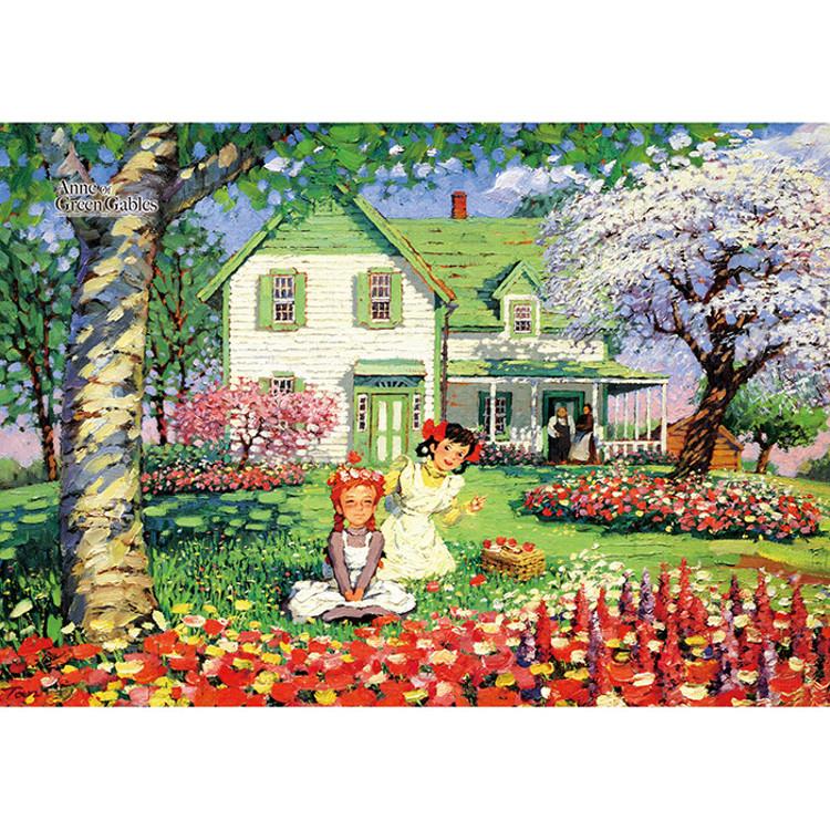 100-teiliges Puzzle – Green Gables und die Blumensaison (Mini. Kristall. Rahmen), beliebtes koreanisches Puzzle