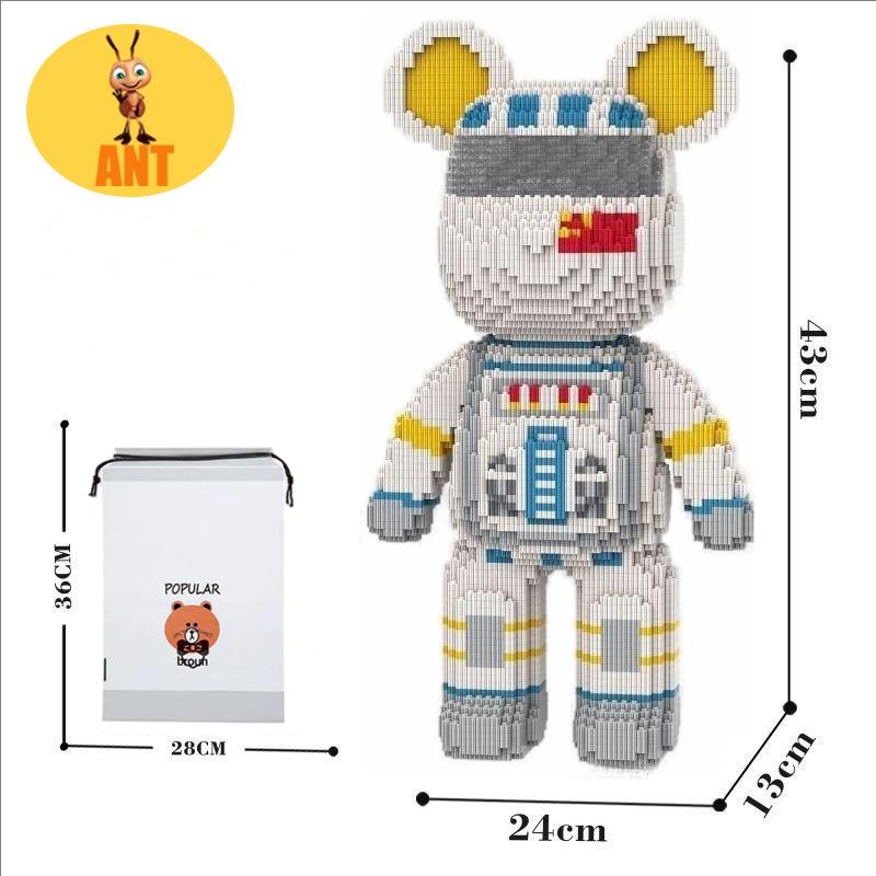 43Cm Kawaii Bear Building Blocks Toy,Assembly Toy,For Boys And Girls Gift,Creative Building Block,Ornaments, Home Decor