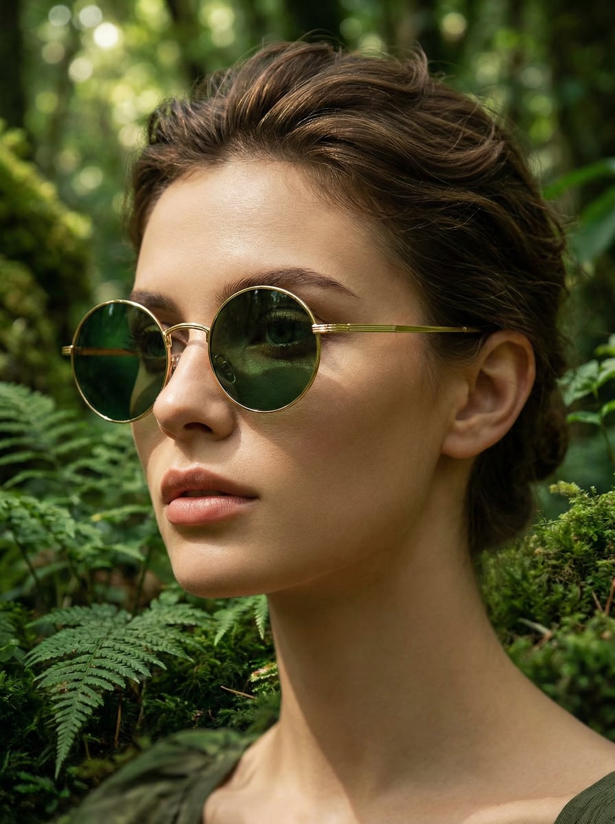 

Women s metal full-frame round glasses, sexy, casual, and fashionable, suitable for daily commuting, outfit photos, outdoor vaca