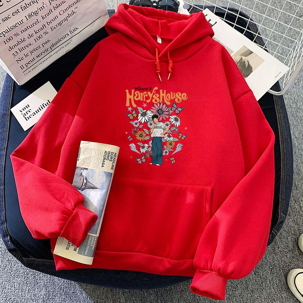 Harrys House Hoodie Cartoon Fashion Sweatshirt Graphic Printing Pullovers Autumn/winter Fleece Hoody Prevalent Casual Clothes