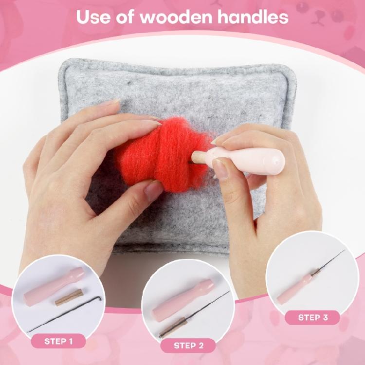 Handmade DIY Felt Toy Non-Finished Needle Felting Kits Easy for Beginners