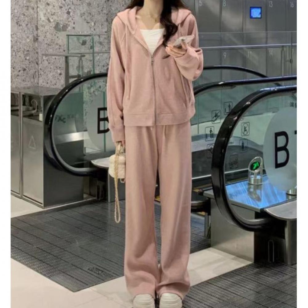 Rellawear Women S Hoodie Zip Up pantS Two Piece 4color Rlw240874