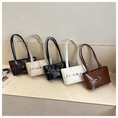 Korean Style Luxury Large Capacity Belt Decorated Tote Bag for Women, Fashionable Casual Handbag, Street Chic Shoulder Crossbody Purse